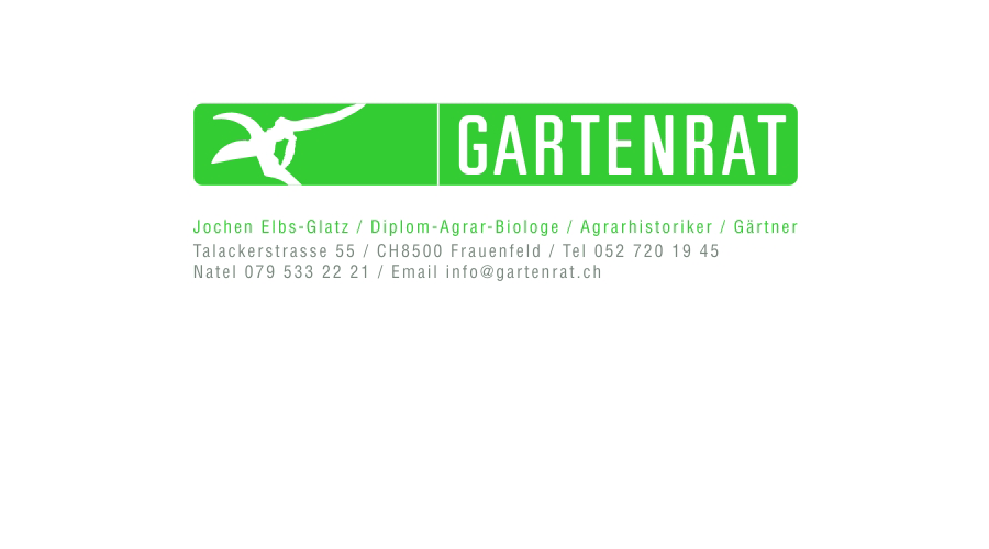 Gartenrat / Jochen ElbsGlatz / DiplomAgrar Biologe / Agrarhistoriker